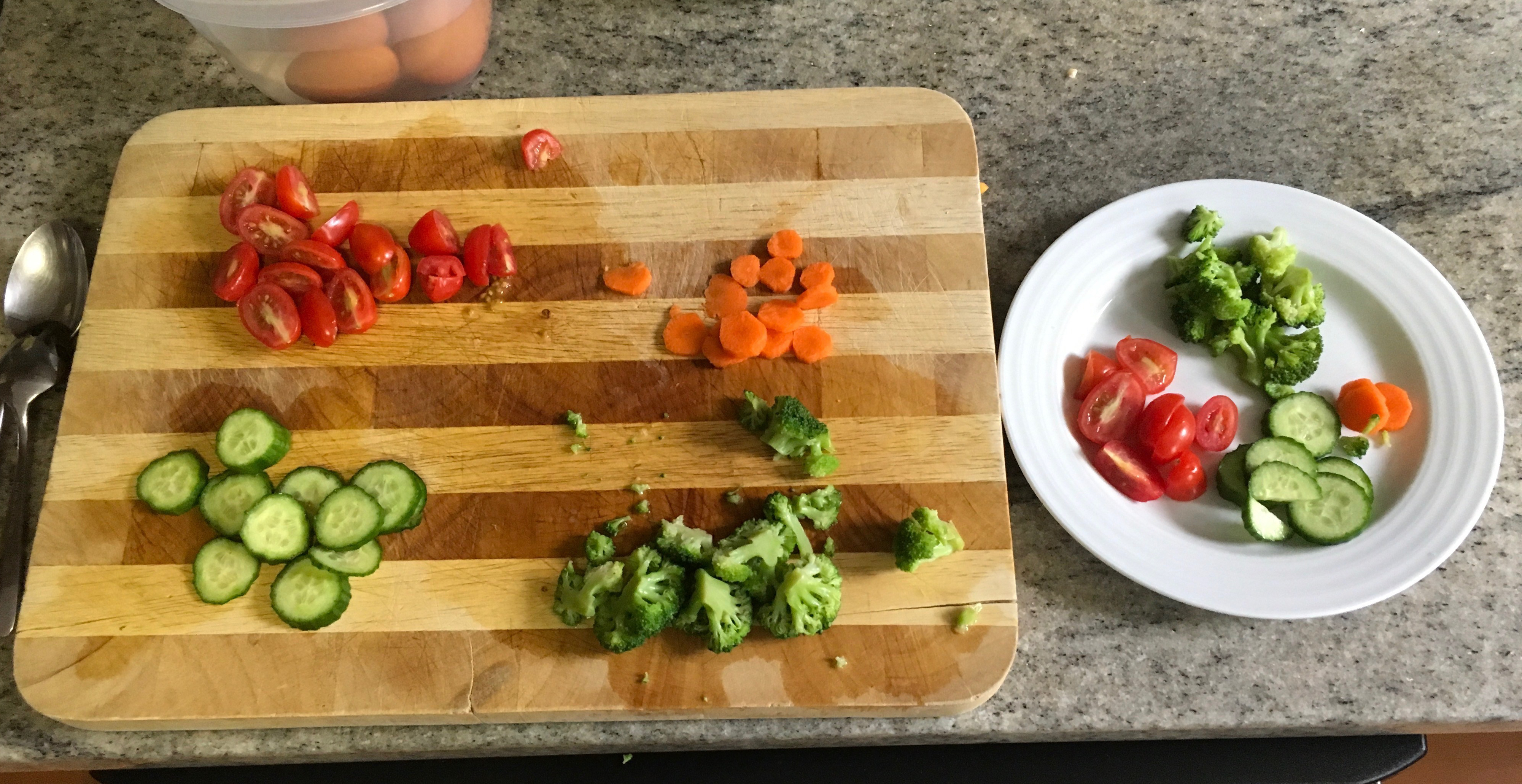 Chef's salad fixings.