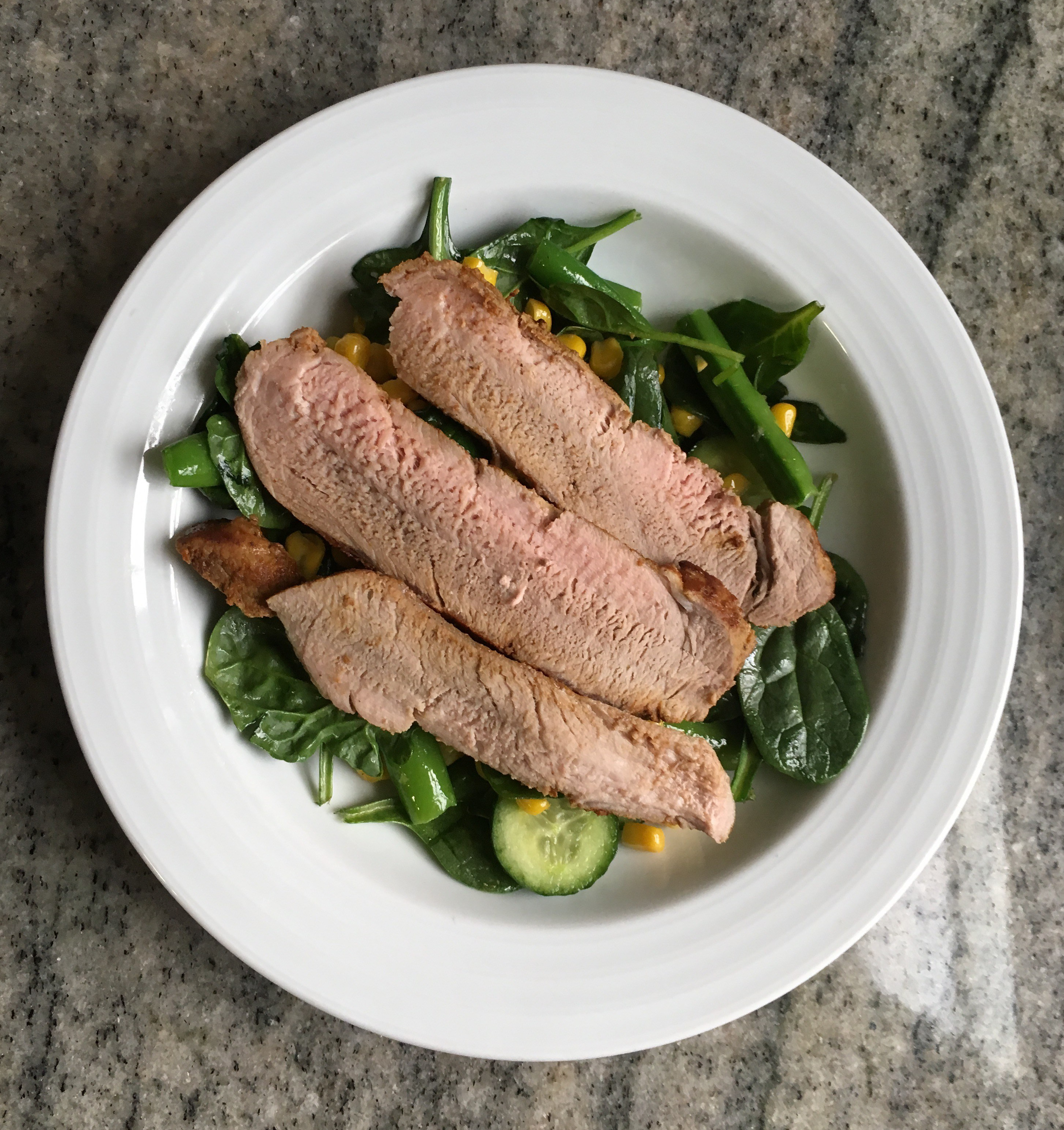 Roast pork tenderloin ready to eat