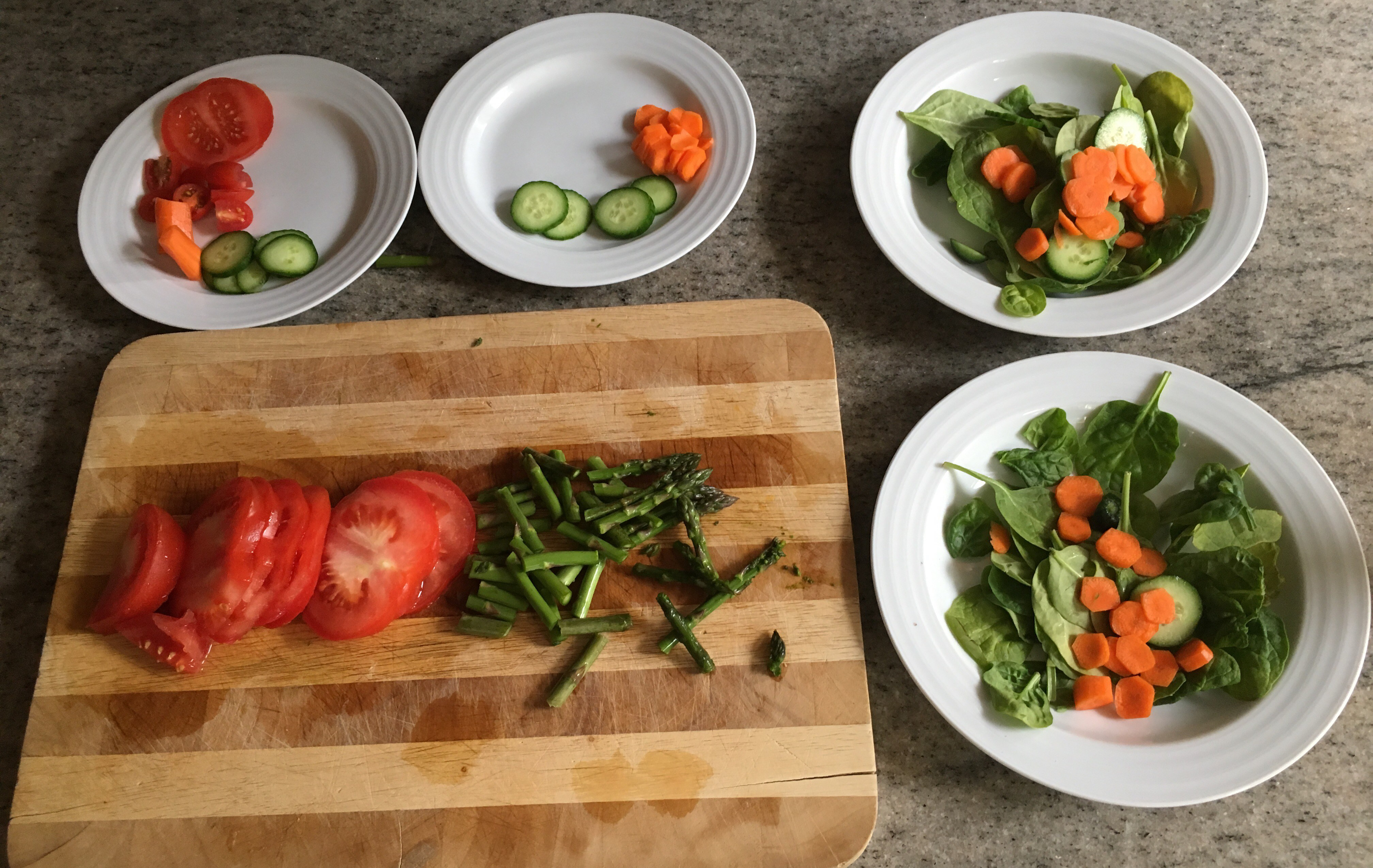 Prep for BBQ chicken salad