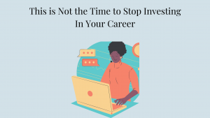 Image of woman sitting at a computer with headphones on