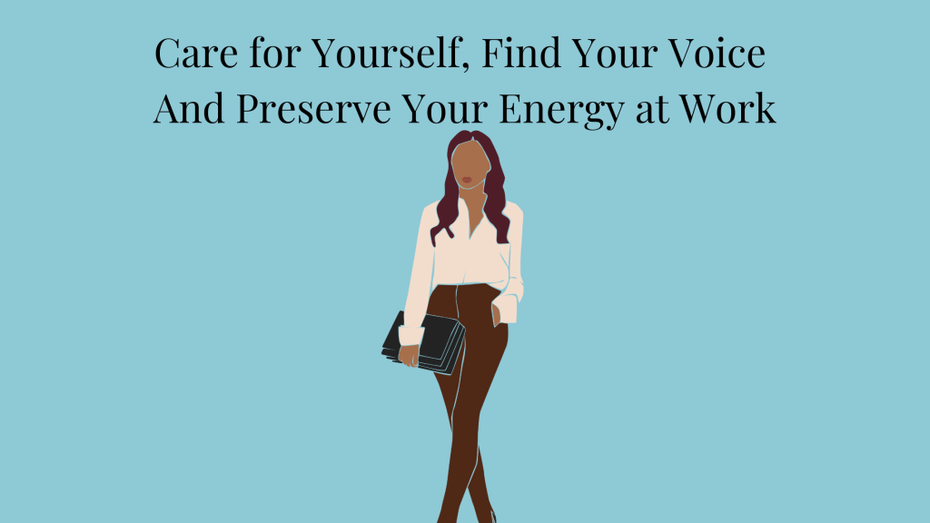 Image of woman confidently walking with a folio in her hand