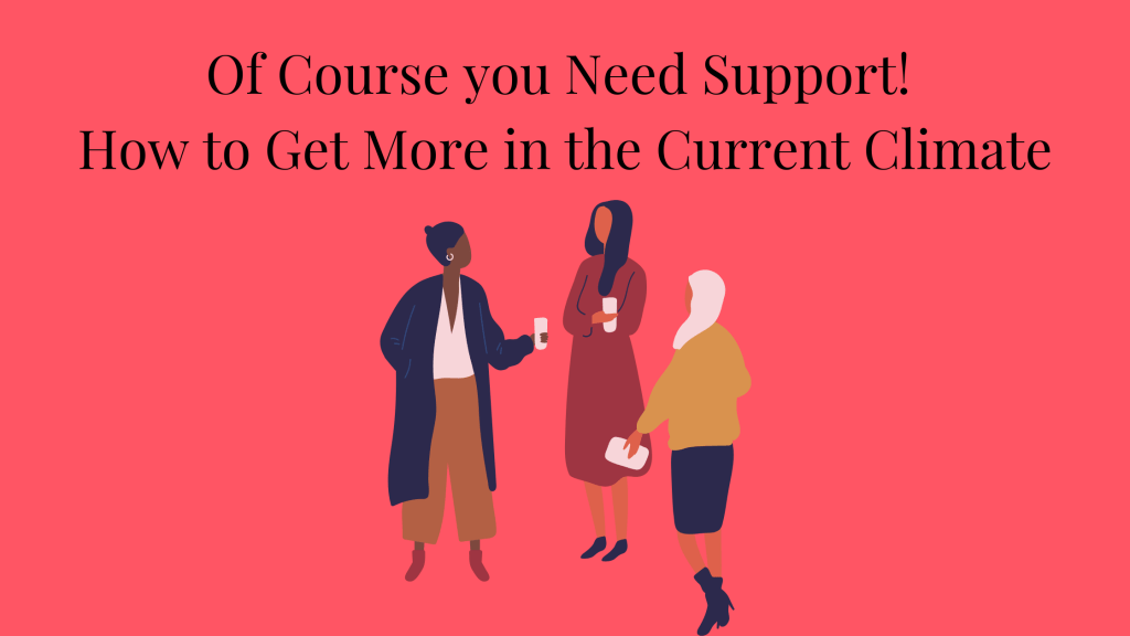 Illustration of three women talking