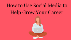 Illustration of a woman sitting in front of her laptop working.