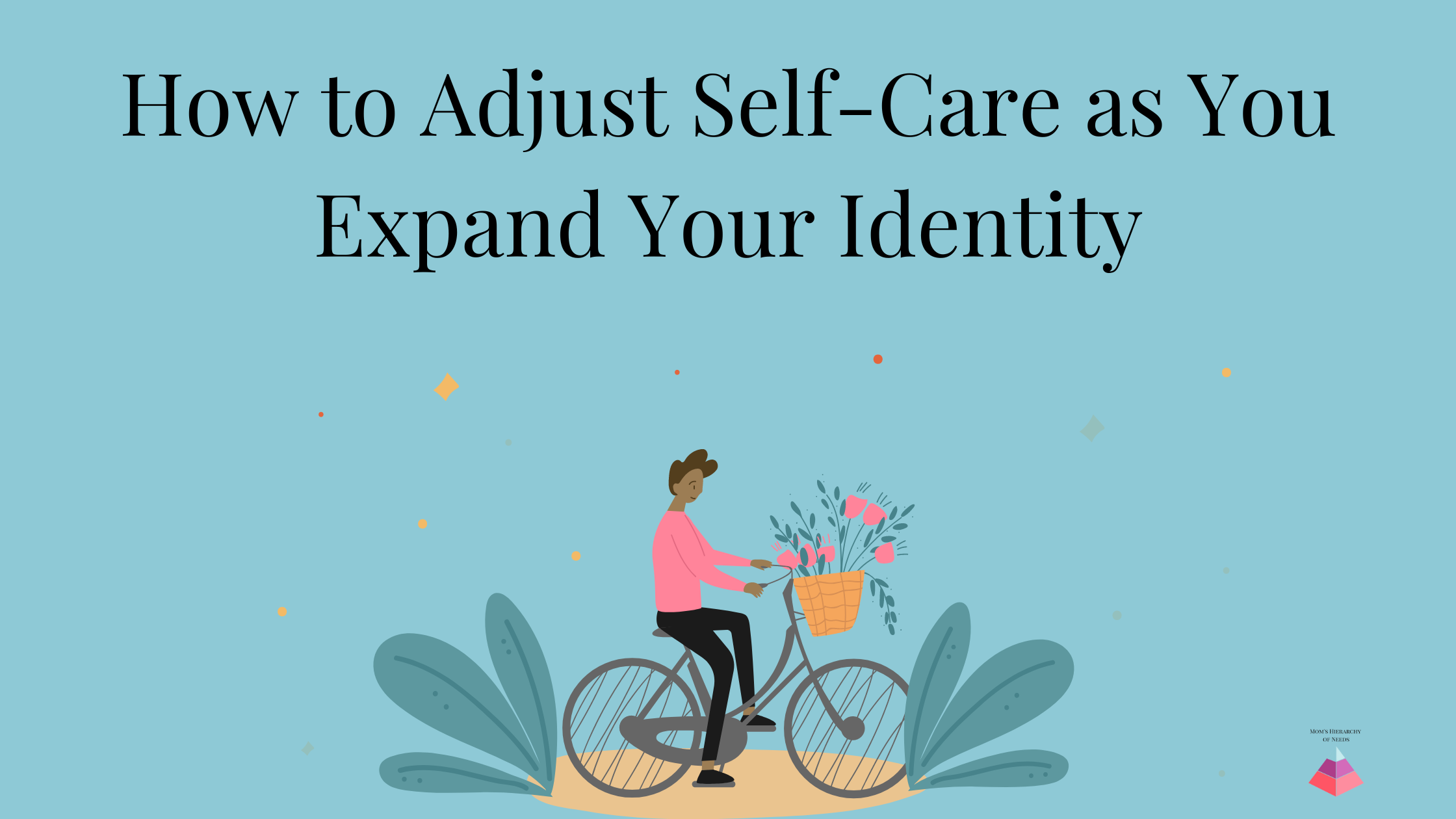 Image of a woman riding on a bike with a flower basket in the front