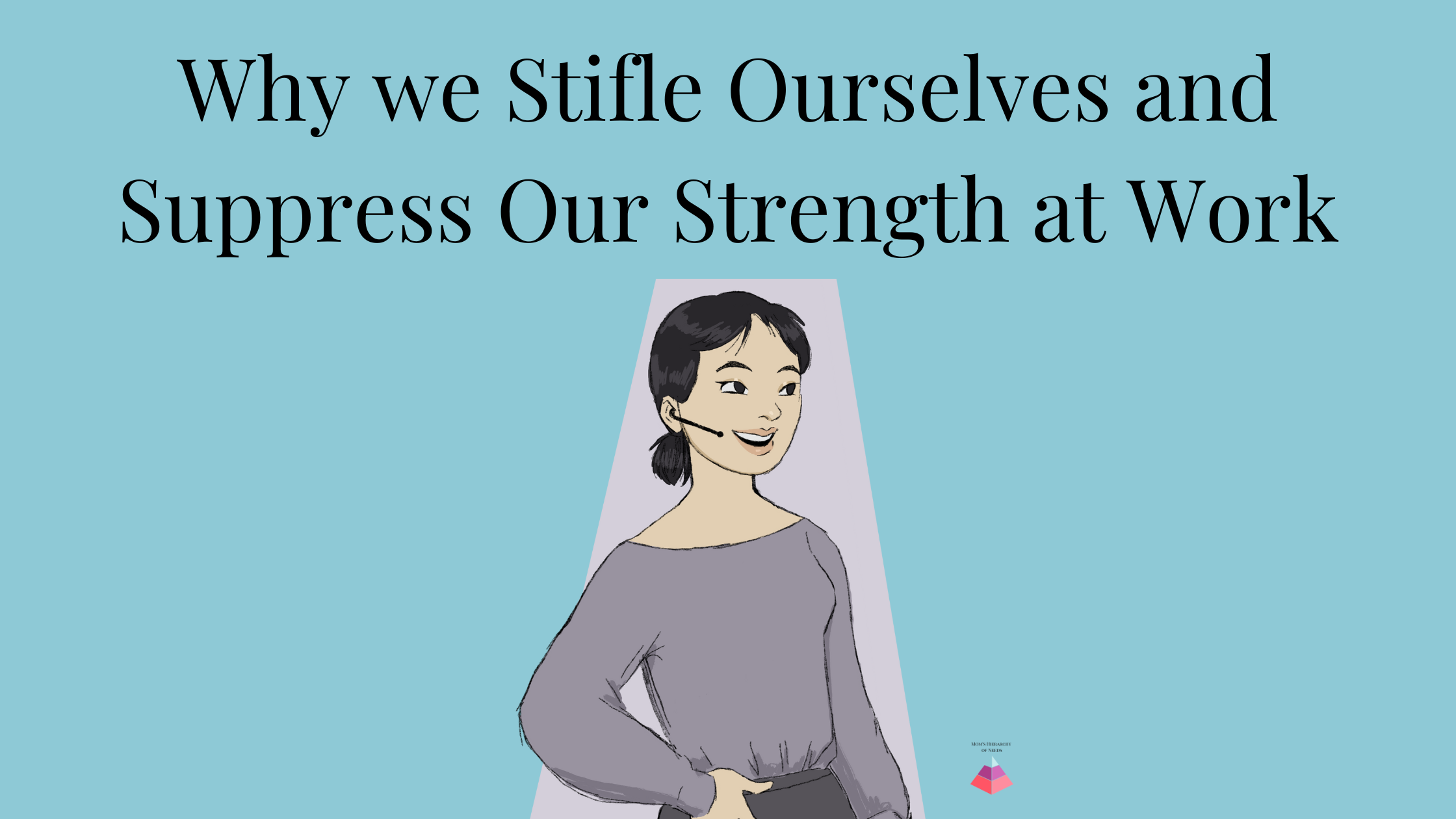 Image of a woman smiling and speaking into a microphone.