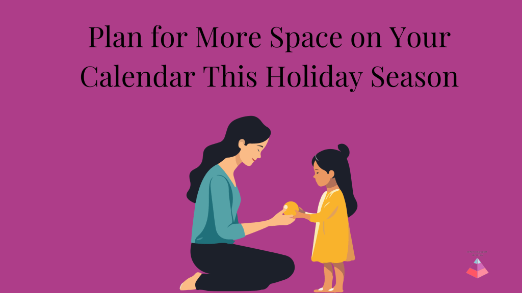 Image of a woman kneeling to give a gift to her daughter