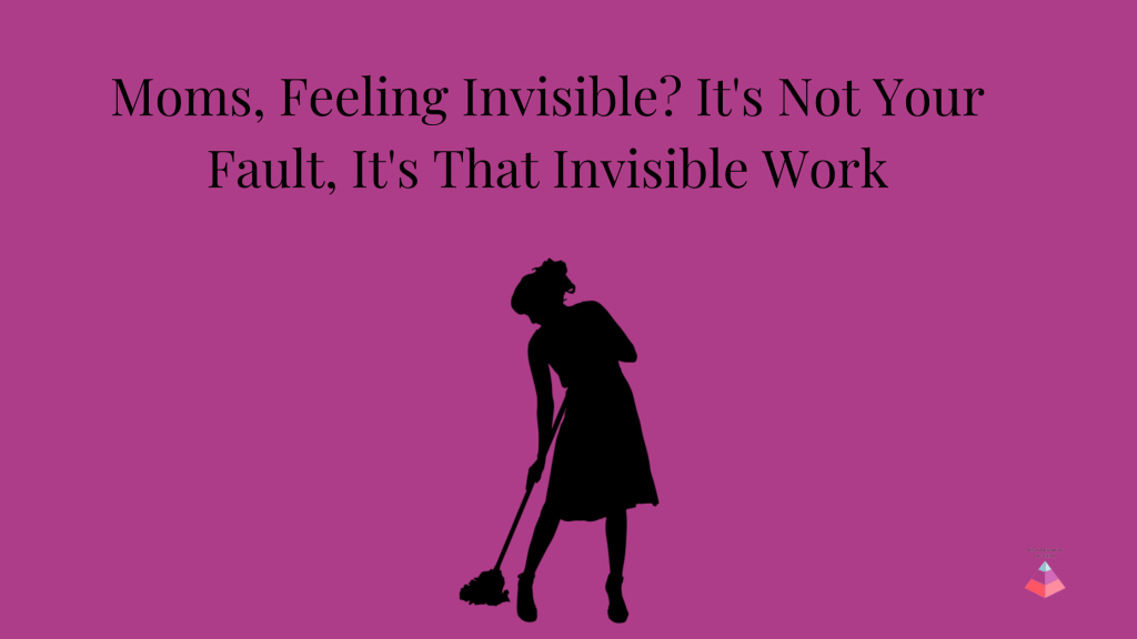 A shadow image of a woman cleaning the floor with a mop.