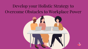 Image of three women sitting together at a work table in front of a laptop computer